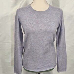J. Crew Lavender Italian Cashmere Roll Hem Sweater